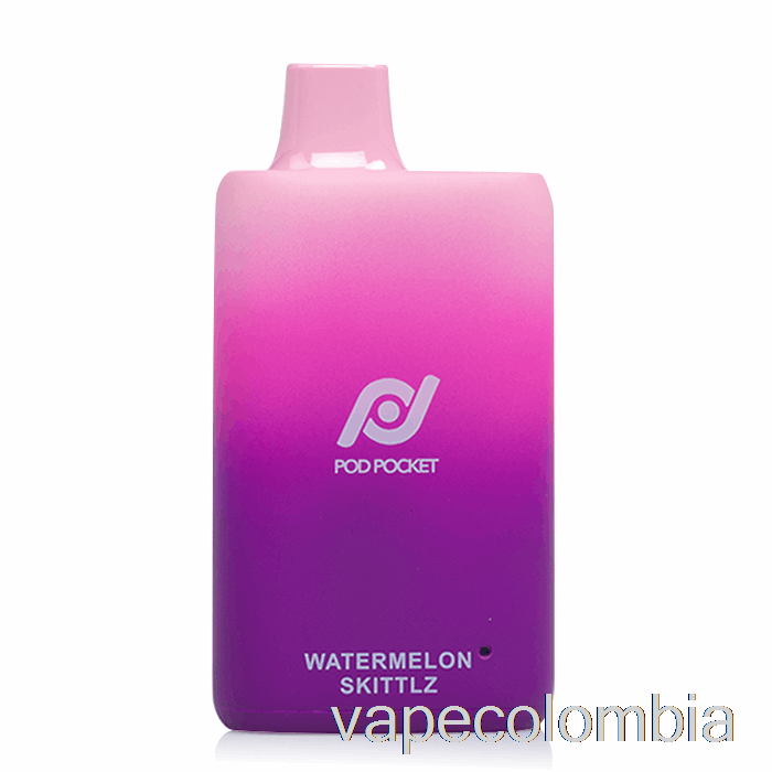 Vape Kit Completo Pod Pocket 7500 0% Cero Nicotina Desechable Sandía Skittlz